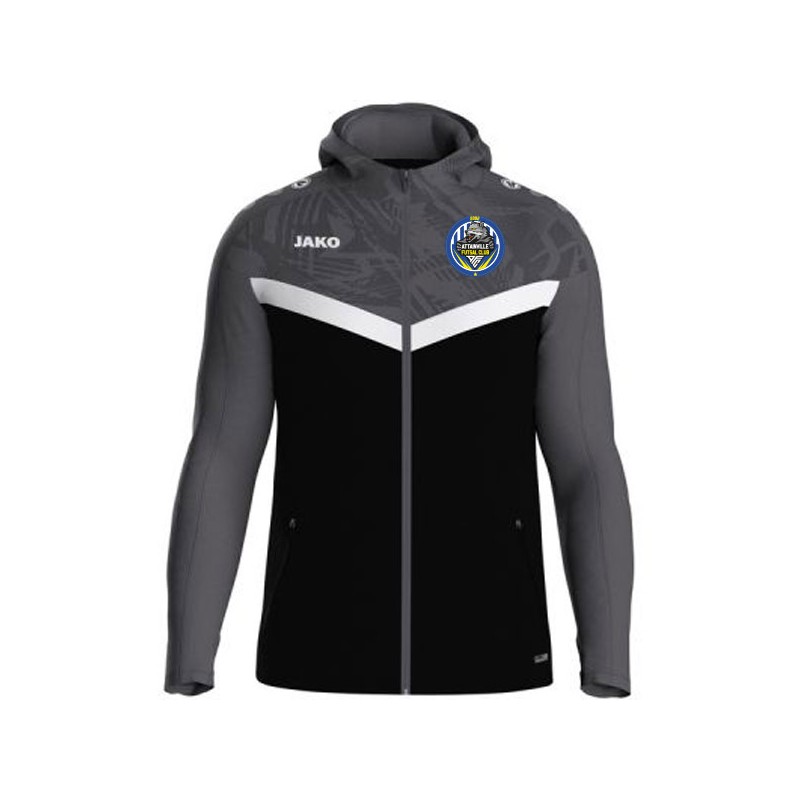 Veste à capuche Noir Gris